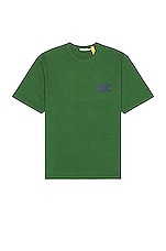 Moncler Genius Moncler x Salehe Bembury Logo T-shirt in Green, view 2, click to view large image.