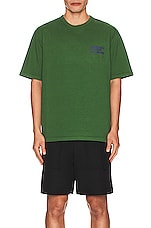 Moncler Genius Moncler x Salehe Bembury Logo T-shirt in Green, view 3, click to view large image.