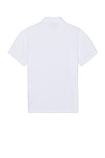 Moncler Genius x Palm Angels Short Sleeve Polo in White, view 2, click to view large image.