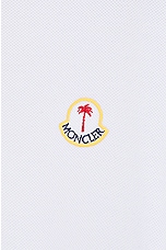 Moncler Genius x Palm Angels Short Sleeve Polo in White, view 3, click to view large image.