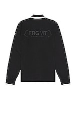 Moncler Genius x Fragment LS Polo in Black | FWRD