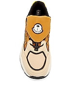 Moncler Genius 8 Moncler Palm Angels Palm Lite Runner Low Top Sneakers in Brown White, view 4, click to view large image.