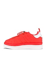 Moncler Genius x Adidas Campus Low Top Sneakers in Neon Orange, view 5, click to view large image.