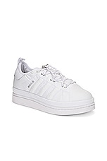 Moncler Genius x Adidas Campus Low Top Sneakers in White, view 2, click to view large image.