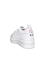 Moncler Genius x Adidas Campus Low Top Sneakers in White, view 3, click to view large image.