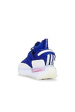 Moncler Genius x Adidas NMD Runner High Top Sneakers in Blue, view 3, click to view large image.
