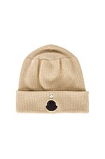 Moncler Genius Moncler Alyx Logo Beanie in Camel | FWRD