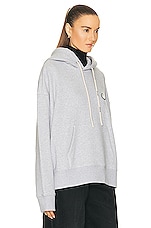 Moncler Genius x Palm Angels Hoodie Sweater in Grey, view 3, click to view large image.
