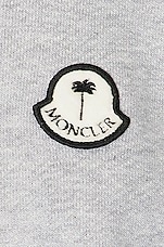 Moncler Genius x Palm Angels Hoodie Sweater in Grey, view 6, click to view large image.