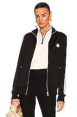 Moncler Genius 8 Moncler Palm Angels Zip Jacket in Black, view 1, click to view large image.