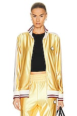 Moncler Genius x Palm Angels Zip Up Cardigan in Gold, view 1, click to view large image.