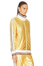 Moncler Genius x Palm Angels Zip Up Cardigan in Gold, view 3, click to view large image.