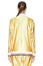 Moncler Genius x Palm Angels Zip Up Cardigan in Gold, view 4, click to view large image.