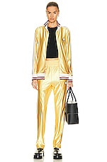 Moncler Genius x Palm Angels Zip Up Cardigan in Gold, view 5, click to view large image.