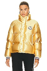 Moncler Genius x Palm Angels Keon Jacket in Gold, view 1, click to view large image.