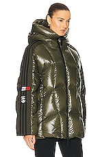 Moncler Genius x Adidas Beiser Jacket in Olive, view 3, click to view large image.