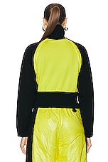 Moncler Genius x Adidas Zip Up Cardigan in Yellow & Black, view 5, click to view large image.