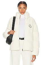 Moncler Genius x Palm Angels Dendrite Jacket in White, view 1, click to view large image.