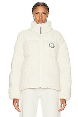 Moncler Genius x Palm Angels Dendrite Jacket in White, view 2, click to view large image.