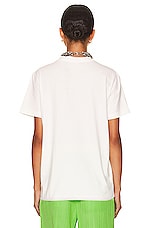 Moncler Genius 1 Moncler JW Anderson Short Sleeve T-Shirt in White & Blue, view 3, click to view large image.