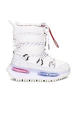 Moncler Genius x Adidas Nmd Mid Ankle Boots in White, view 1, click to view large image.