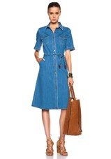 M.i.h Jeans 70's Denim Dress in Dream Wash | FWRD M.i.h Jeans 70's Denim Dress in Dream Wash | FWRD
