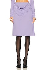 MAXIMILIAN DAVIS Lorna Draped Skirt in Lilac, view 1, click to view large image.