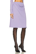 MAXIMILIAN DAVIS Lorna Draped Skirt in Lilac, view 2, click to view large image.