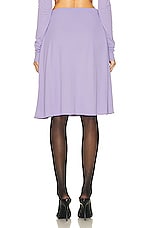 MAXIMILIAN DAVIS Lorna Draped Skirt in Lilac, view 3, click to view large image.