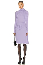 MAXIMILIAN DAVIS Lorna Draped Skirt in Lilac, view 4, click to view large image.