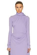 MAXIMILIAN DAVIS Lorna Draped Top in Lilac, view 1, click to view large image.