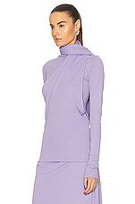 MAXIMILIAN DAVIS Lorna Draped Top in Lilac, view 3, click to view large image.