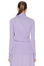 MAXIMILIAN DAVIS Lorna Draped Top in Lilac, view 4, click to view large image.