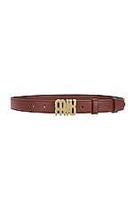 Miu Miu Leather Belt in Tabacco, view 1, click to view large image.