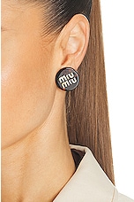 Miu Miu Earrings in Oro Tartaruga, view 2, click to view large image.