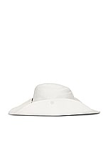 Miu Miu Cowboy Hat in Bianco & Nero, view 4, click to view large image.