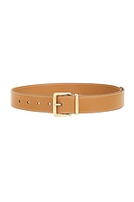 Miu Miu Leather Belt in Caramel, view 1, click to view large image.