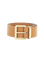 Miu Miu Leather Belt in Caramel, view 3, click to view large image.