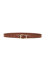 Miu Miu Skinny City Calf Belt in Tobacco | FWRD