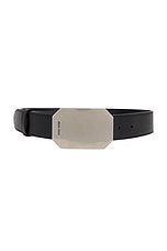 Miu Miu City Calf Metal Belt in Nero, view 1, click to view large image.