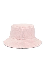 Miu Miu Terrycloth Bucket Hat in Petalo, view 4, click to view large image.