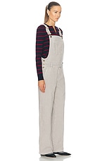 Miu Miu Corduroy Overalls in Granito, view 2, click to view large image.