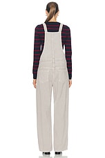 Miu Miu Corduroy Overalls in Granito, view 3, click to view large image.