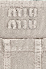 Miu Miu Corduroy Overalls in Granito, view 5, click to view large image.