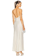 Miu Miu Crepe Lame Dress in Platino, view 1, click to view large image.