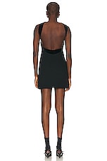 Miu Miu Backless Mini Dress in Nero, view 3, click to view large image.