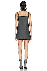 Miu Miu Logo Mini Dress in Ardesia, view 4, click to view large image.