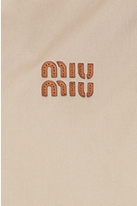 Miu Miu Sleeveless Mini Dress in Argilla, view 5, click to view large image.