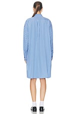 Miu Miu Mini Shirt Dress in Azzurro, view 4, click to view large image.