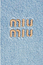 Miu Miu Denim Short in Azzurro, view 5, click to view large image.